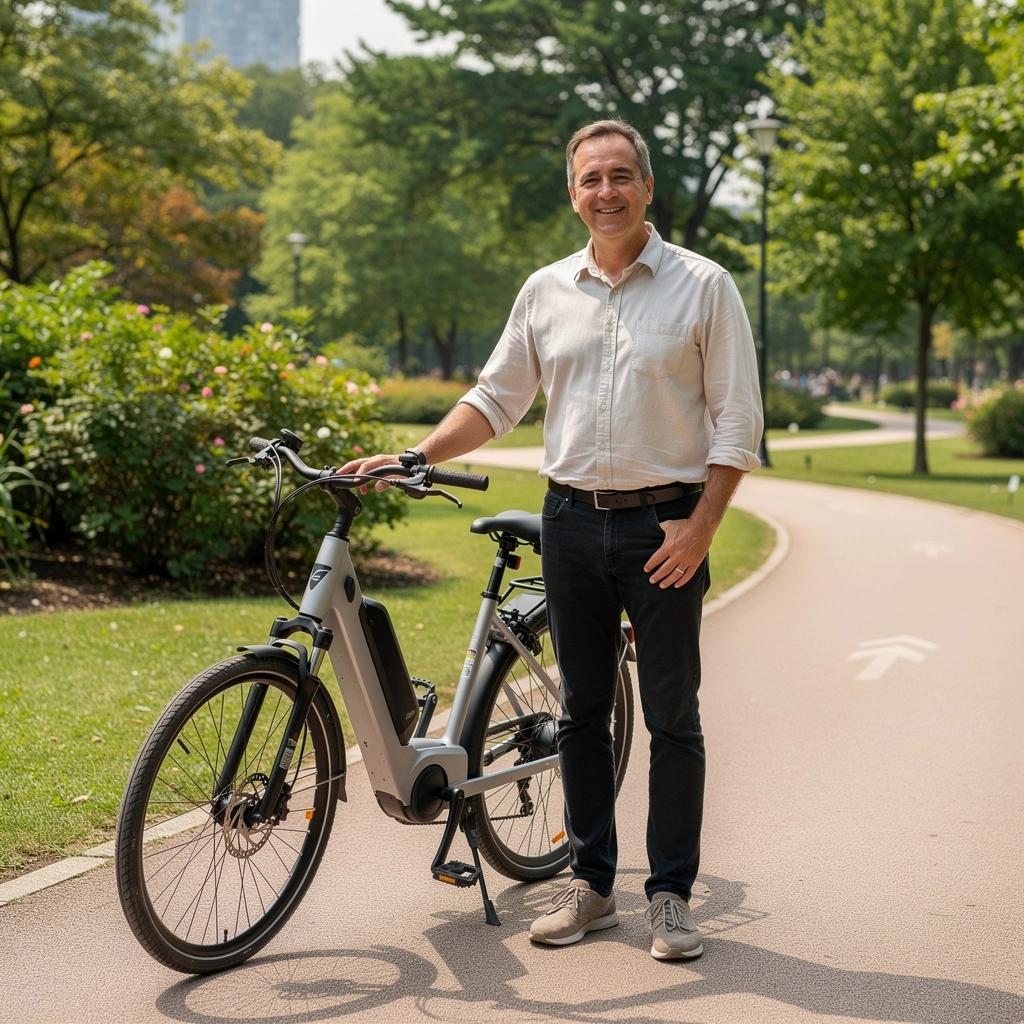 Stadtlandschaft von Wien mit sichtbaren Elektroautos und Ladesäulen